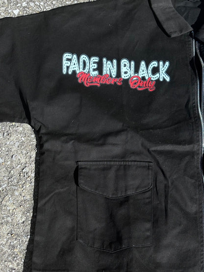 Fade In Black "Members Only" Zip Up Tee