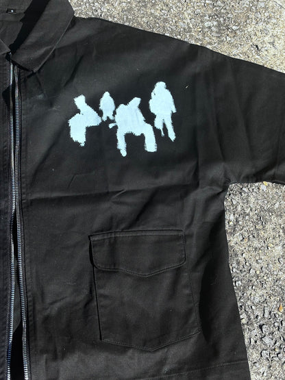 Fade In Black "Members Only" Zip Up Tee